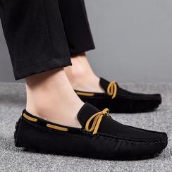 Mens Flat Causal Leather Loafers