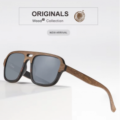 2 Prs High Quality Polarized Wooden Sunglasses