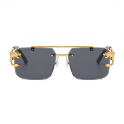 Leopard Head Frame Rimless Sunglasses