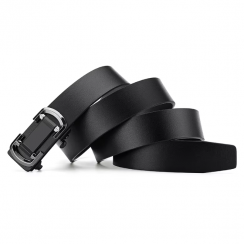 3 Pks Mens Business Automatic Buckle PU Leather Belt