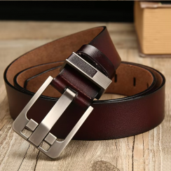 3 Pks Luxury Mens Vintage Cowhide Waist Genuine Leather Belt