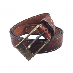 Retro Crack Embossing Genuine Leather Belt